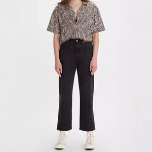Levi's® Premium Black RIBCAGE STRAIGHT ANKLE WOMEN'S JEANS size 30